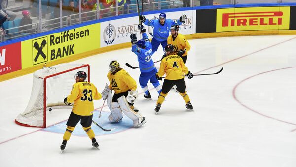 Матч сборных Казахстан и Литвы в рамках чемпионата мира по хоккею первого дивизиона - Sputnik Казахстан