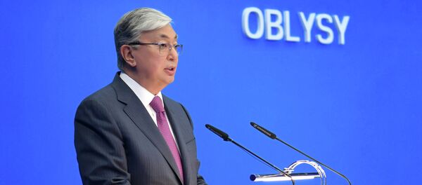 Президент Казахстана Касым-Жомарт Токаев Президент Казахстана Касым-Жомарт Токаев - Sputnik Казахстан