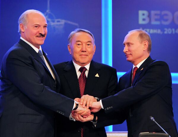 Участие в церемонии подписания Договора о Евразийском экономическом союзе Астана, Дворец Независимости, 29 мая 2014 год - Sputnik Казахстан