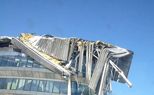 Обрушение части строящегося объекта на территории международной выставки ЭСКПО-2017 - Sputnik Казахстан