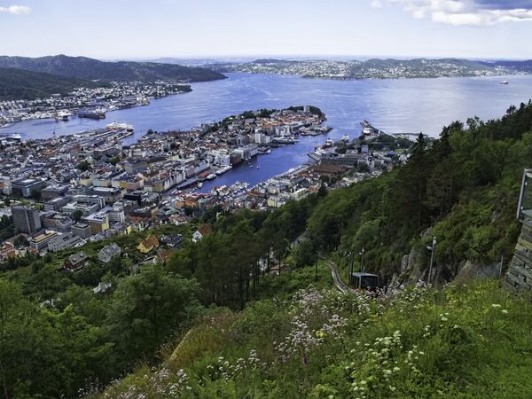 Вид на город Берген в Норвегии - Sputnik Казахстан