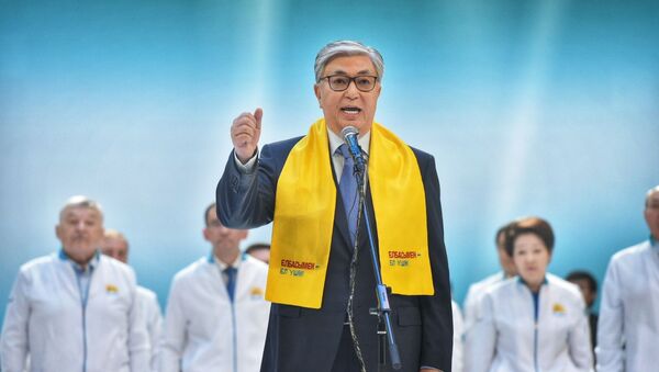 Президент РК Касым-Жомарт Токаев на форуме партии Nur Otan  - Sputnik Казахстан