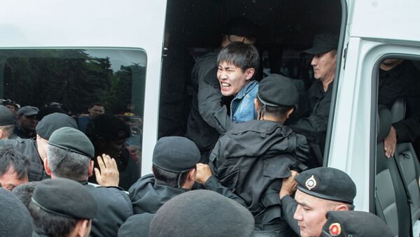 Задержания в Алматы во время митинга, архивное фото - Sputnik Казахстан
