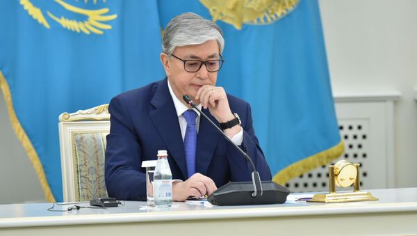 Касым-Жомарт Токаев после оглашения предварительных итогов выборов президента Казахстана, архивное фото - Sputnik Казахстан