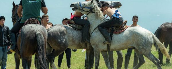 Участники казахской национальной игры Кокпар на фестивале Ұлы дала – көшпенділер әлемі - Sputnik Казахстан
