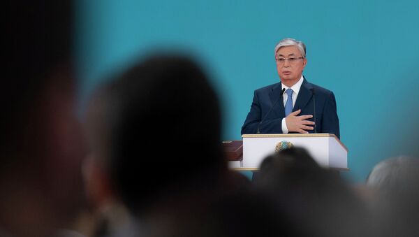 Инаугурация избранного президента Казахстана Касым-Жомарта Токаева проходит сегодня, 12 июня, в столице Казахстана во Дворце Независимости - Sputnik Казахстан