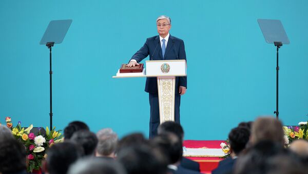 Инаугурация избранного президента Казахстана Касым-Жомарта Токаева проходит сегодня, 12 июня, в столице Казахстана во Дворце Независимости - Sputnik Казахстан