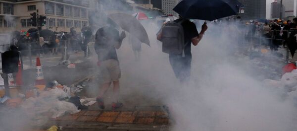 В Гонконге проходит многотысячная акция протеста  - Sputnik Казахстан