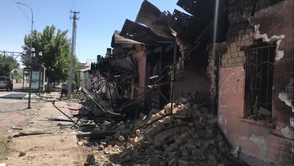 Разрушенные взрывами улицы Арыси, архивное фото - Sputnik Казахстан