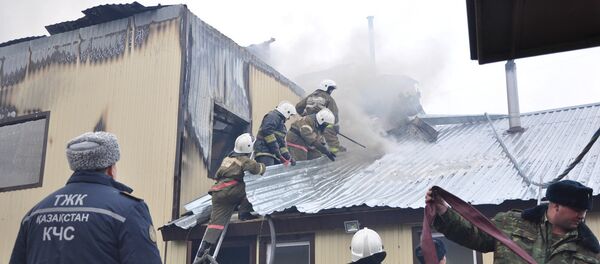 Сгоревший завод Bartec в Петропавловске Сгоревший завод Bartec в Петропавловске - Sputnik Казахстан