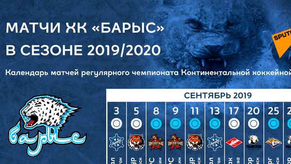 Матчи ХК Барыс в сезоне 2019/2020 - Sputnik Казахстан