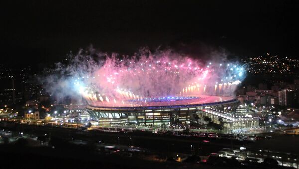 СПУТНИК_Праздничный салют в честь закрытия Олимпийских игр в Рио-де-Жанейро - Sputnik Казахстан