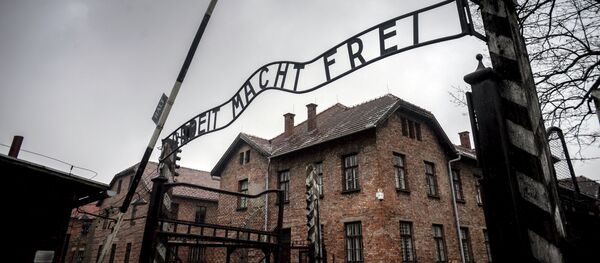 Центральные ворота бывшего концентрационного лагеря Аушвиц-Биркенау в Освенциме Центральные ворота бывшего концентрационного лагеря Аушвиц-Биркенау в Освенциме - Sputnik Қазақстан