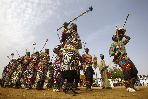 Представители народности Нуба на празднике малых народов в Омдурмане, Судан - Sputnik Казахстан