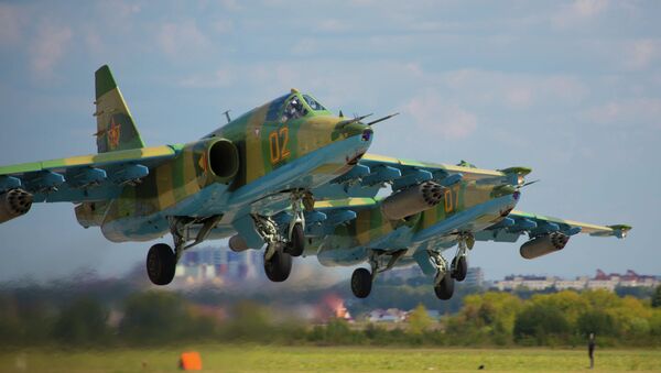 На одном из этапов конкурса летчики казахстанского Су-30СМ выполнили боевые стрельбы неуправляемыми авиационными ракетами лучше всех - Sputnik Казахстан