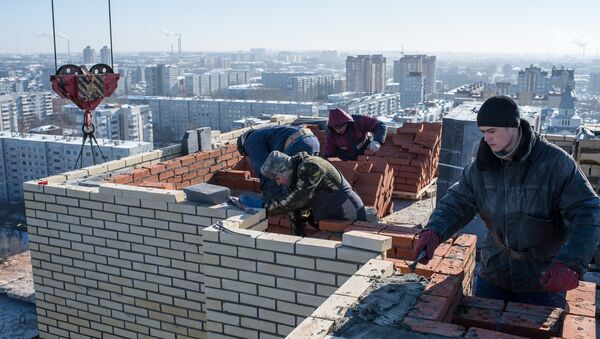 Строительство жилого дома, архивное фото - Sputnik Казахстан
