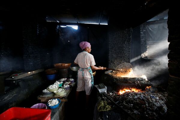 Приготовление пищи при помощи топливных отходов в деревне Бангун в Индонезии - Sputnik Казахстан