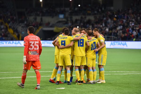 Игроки Астаны, обыгравшие белорусский БАТЭ в первом матче в рамках квалификации плей-офф Лиги Европы - Sputnik Казахстан