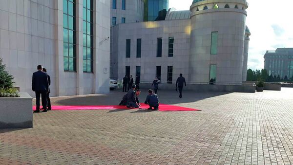 Здание парламента, подготовка перед обращением президента - Sputnik Казахстан