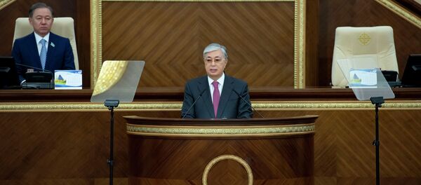Президент Казахстана Касым-Жомарт Токаев выступает на совместном заседании палат парламента - Sputnik Казахстан