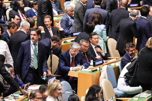 Касым-Жомарт Токаев на открытии Общих дебатов 74-й сессии Генеральной Ассамблеи ООН - Sputnik Казахстан