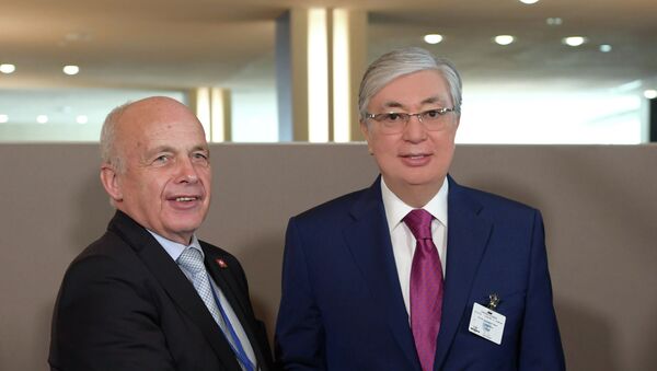 Глава государства Касым-Жомарт Токаев и президент Швейцарской Конфедерации Ули Маурер - Sputnik Казахстан