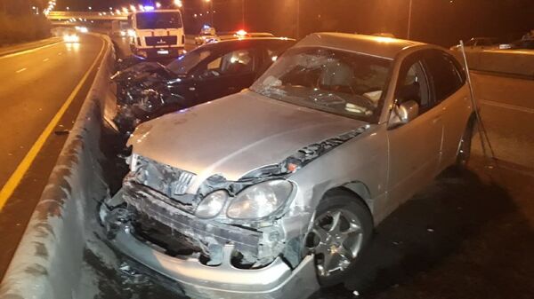 В массовом ДТП в Алматы пострадали 6 человек - фото с места аварии - Sputnik Казахстан