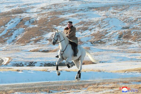 Ким Чен Ын покорил священную гору на белом коне - фото - Sputnik Казахстан