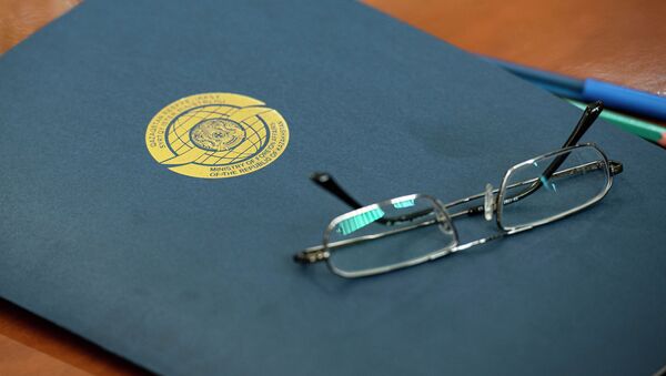 Папка с эмблемой министерства иностранных дел Казахстана, иллюстративное фото - Sputnik Қазақстан