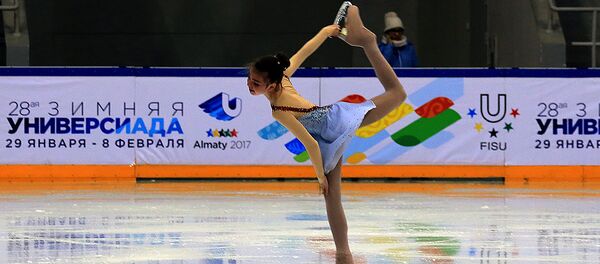 Тестовые соревнования по фигурному катанию  накануне зимней Универсиады в Алматы - Sputnik Казахстан