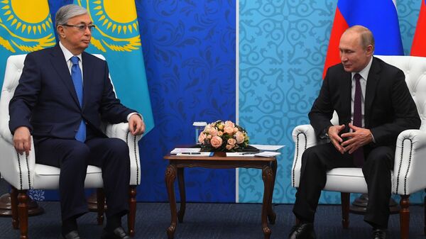 Президент РФ Владимир Путин и президент Казахстана Касым-Жомарт Токаев - Sputnik Казахстан
