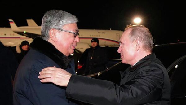 Президент Казахстана Касым-Жомарт Токаев и президент РФ Владимир Путин - Sputnik Казахстан
