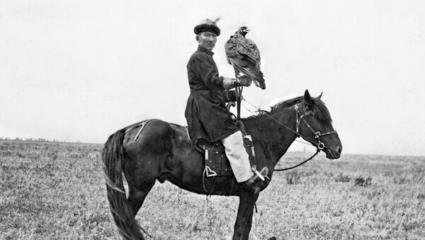 Казах на коне. Фото С.М.Дудина.1899 г. - Sputnik Казахстан