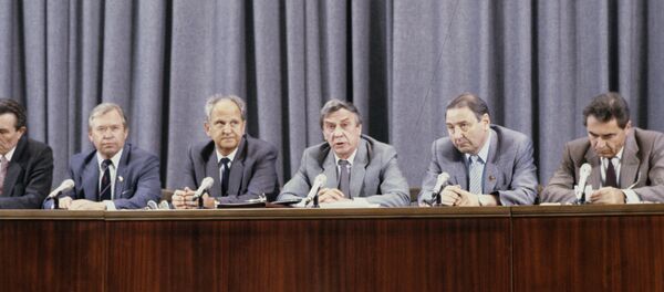 А.И. Тизяков, В.А. Стародубцев, Б.К. Пуго, Г.И. Янаев, О.Д. Бакланов - Sputnik Казахстан