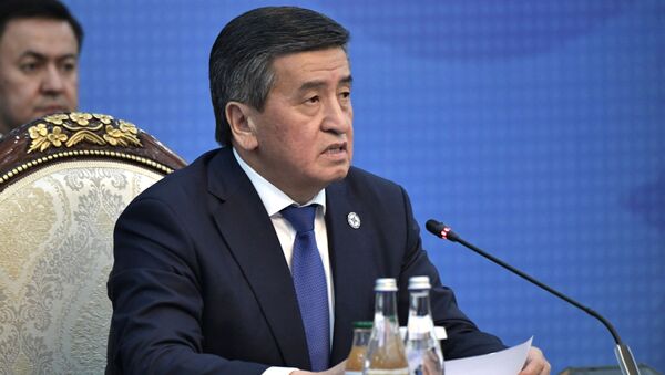 Президент Кыргызстана Сооронбай Жээнбеков на заседании Совета коллективной безопасности ОДКБ - Sputnik Казахстан