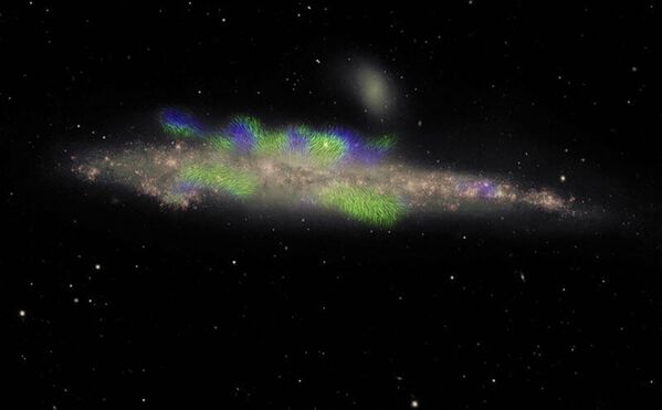 Составное изображение спиральной галактики NGC 4631 - Sputnik Казахстан