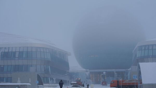 Павильон Экспо в тумане - Sputnik Казахстан