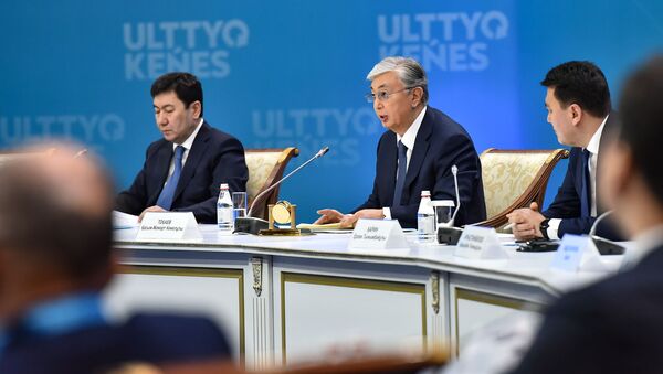 Президент Казахстана Касым-Жомарт Токаев на заседании Национального совета общественного доверия - Sputnik Қазақстан