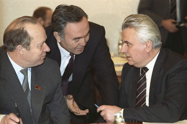 Президент Казахстана Н.А. Назарбаев и Президент Украины Л.М. Кравчук - Sputnik Казахстан