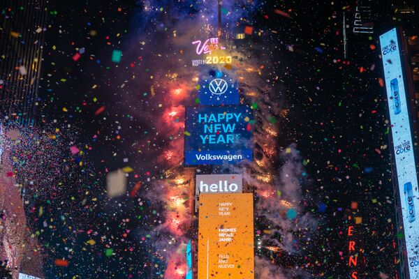 Празднование Нового 2020 года на Таймс-сквер в Нью-Йорке  - Sputnik Казахстан