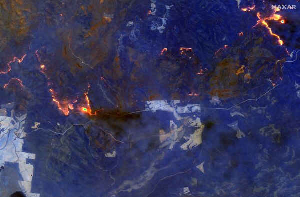 Спутниковое изображение пожаров в Австралии - Sputnik Казахстан