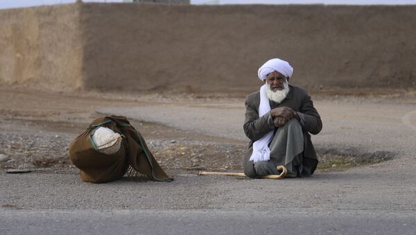 Пожилой мужчина на обочине дороги на окраине Герата, Афганистан - Sputnik Қазақстан