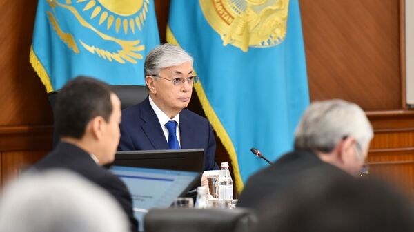 Президент Касым-Жомарт Токаев на расширенном заседании правительства - Sputnik Казахстан