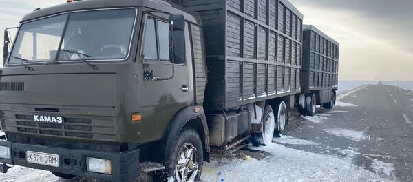 Сломанный КамАЗ на трассе в Павлодарской области - Sputnik Казахстан