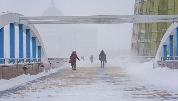 Снегопад в Нур-Султане - Sputnik Казахстан
