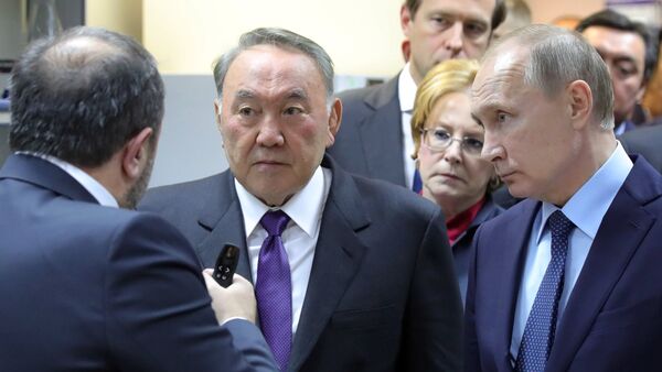 Президент РФ Владимир Путин, президент Казахстана Нурсултан Назарбаев - Sputnik Казахстан