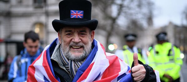 Сторонники Brexit на торжественных мероприятиях, посвященных выходу Великобритании из ЕС - Sputnik Казахстан