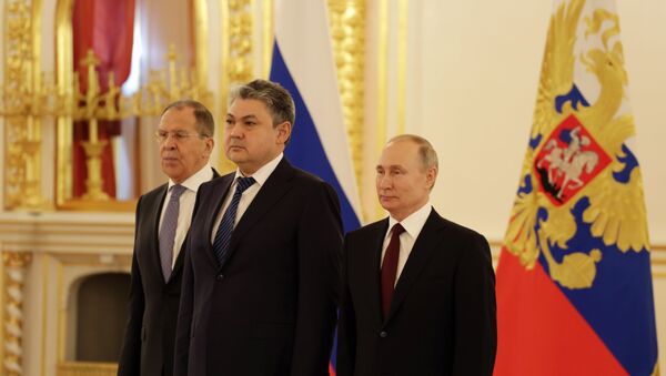 Посол Казахстана в России Кошербаев вручил верительную грамоту президенту Путину - Sputnik Казахстан