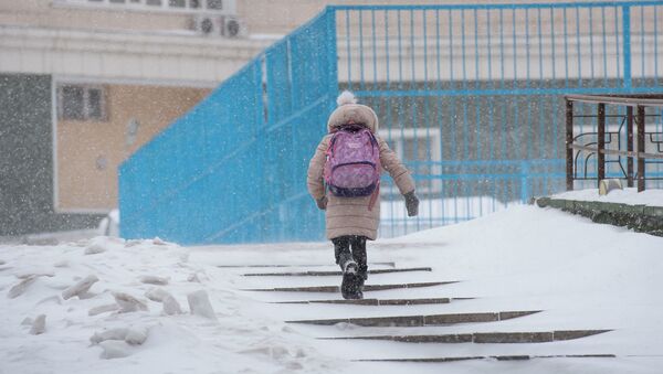  Школьники зимой - Sputnik Казахстан