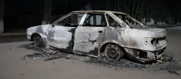 Сгоревшее авто в селе Масанчи Сгоревшее авто в селе Масанчи - Sputnik Казахстан